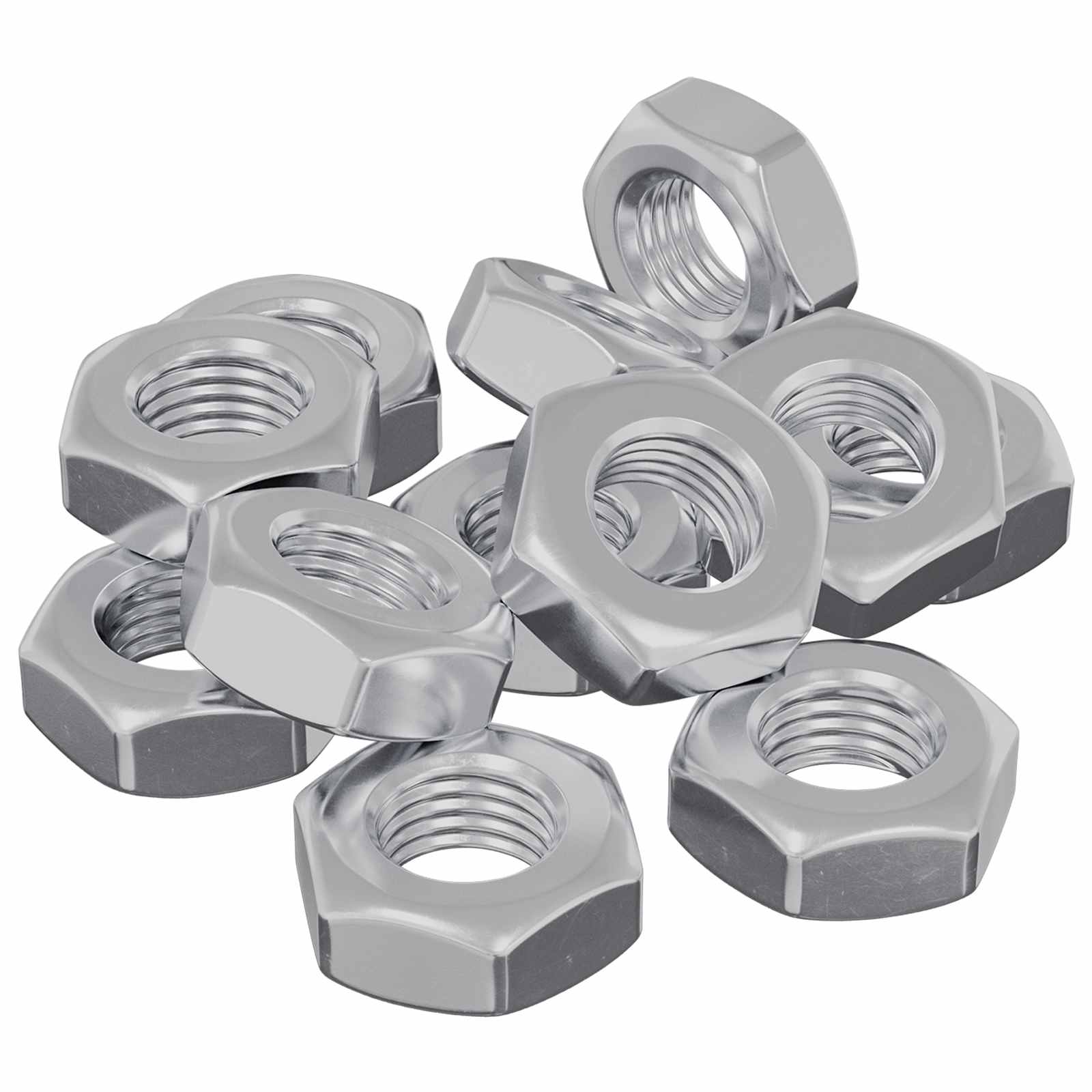 Vidaxl écrous hexagonaux 3600 pcs fer argenté