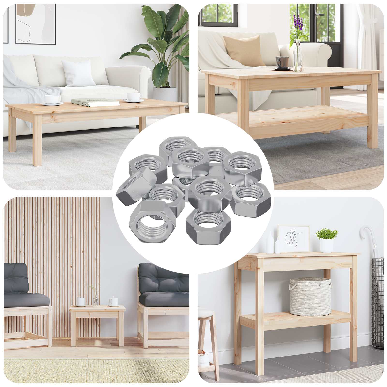 Vidaxl écrou hexagonal 9000 pcs fer argenté
