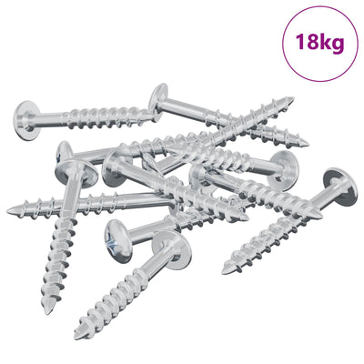 Vidaxxl boulon 7792 pcs argent 9,8 x 35 mm fer