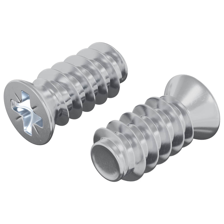 Vidaxxl boulon 2 pcs argent m6 x 12 mm fer