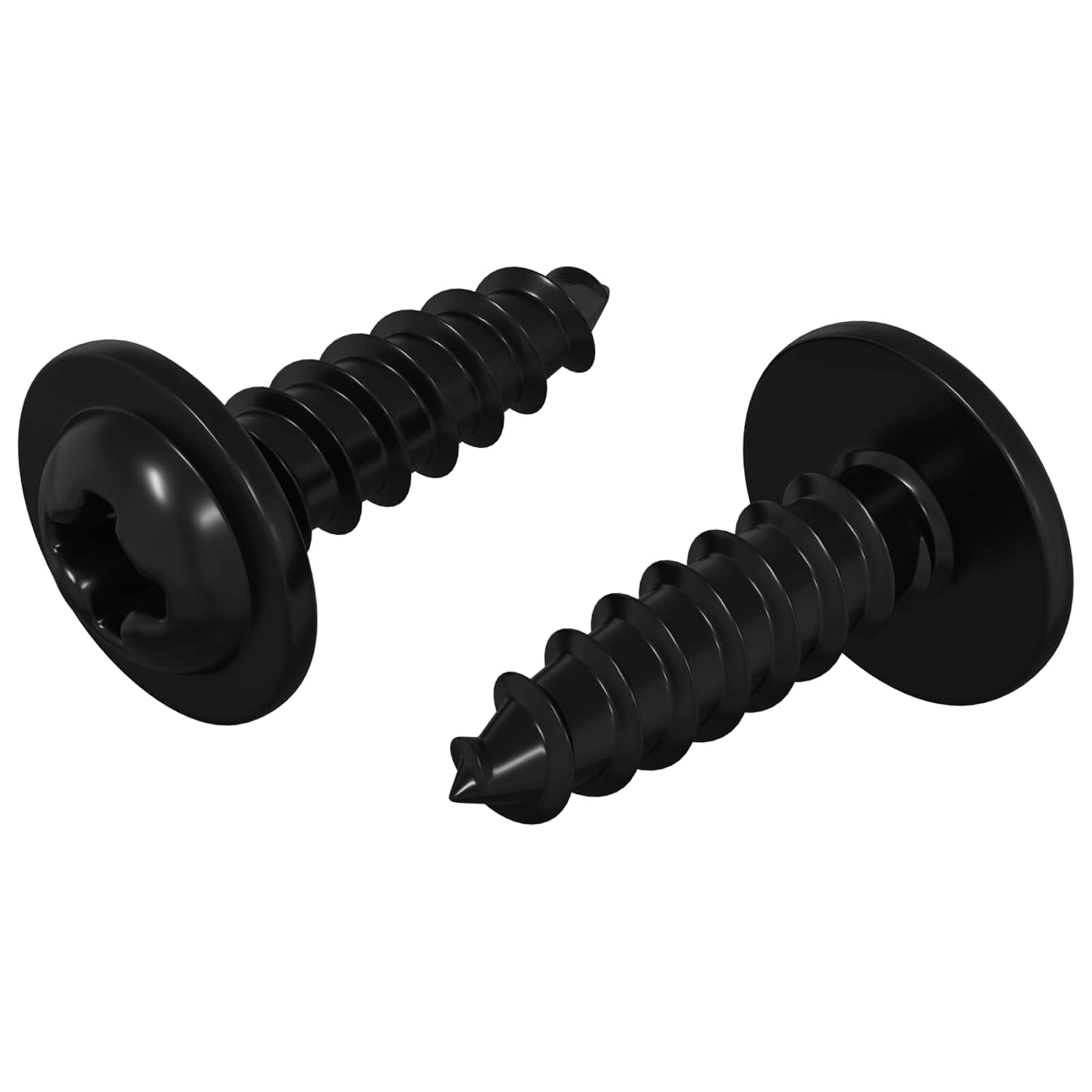 Vidaxl clou autotaraudeur 2 pcs fer noir 3,5 x 12 mm