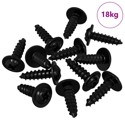 VidaXL clou autotaraudeur 16364 pcs fer noir 3,5 x 12 mm