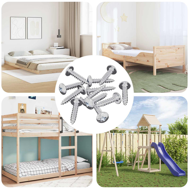 Vidaxl clou autotaraudeur 12 pcs acier galvanisé 4 x 20 mm