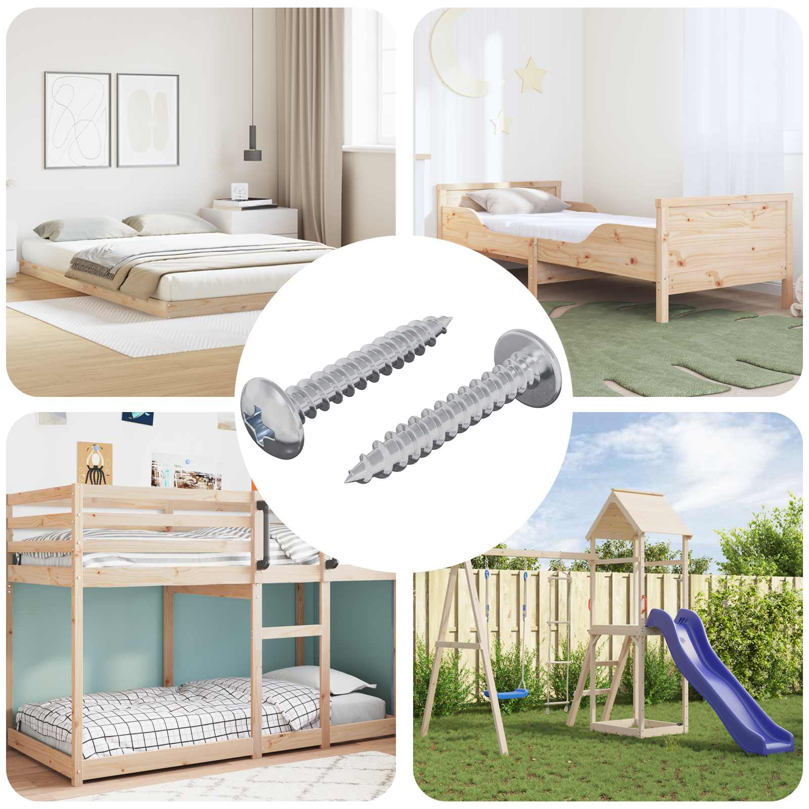 Vidaxl clou autotaraudeur 2 pcs acier galvanisé 4 x 25 mm