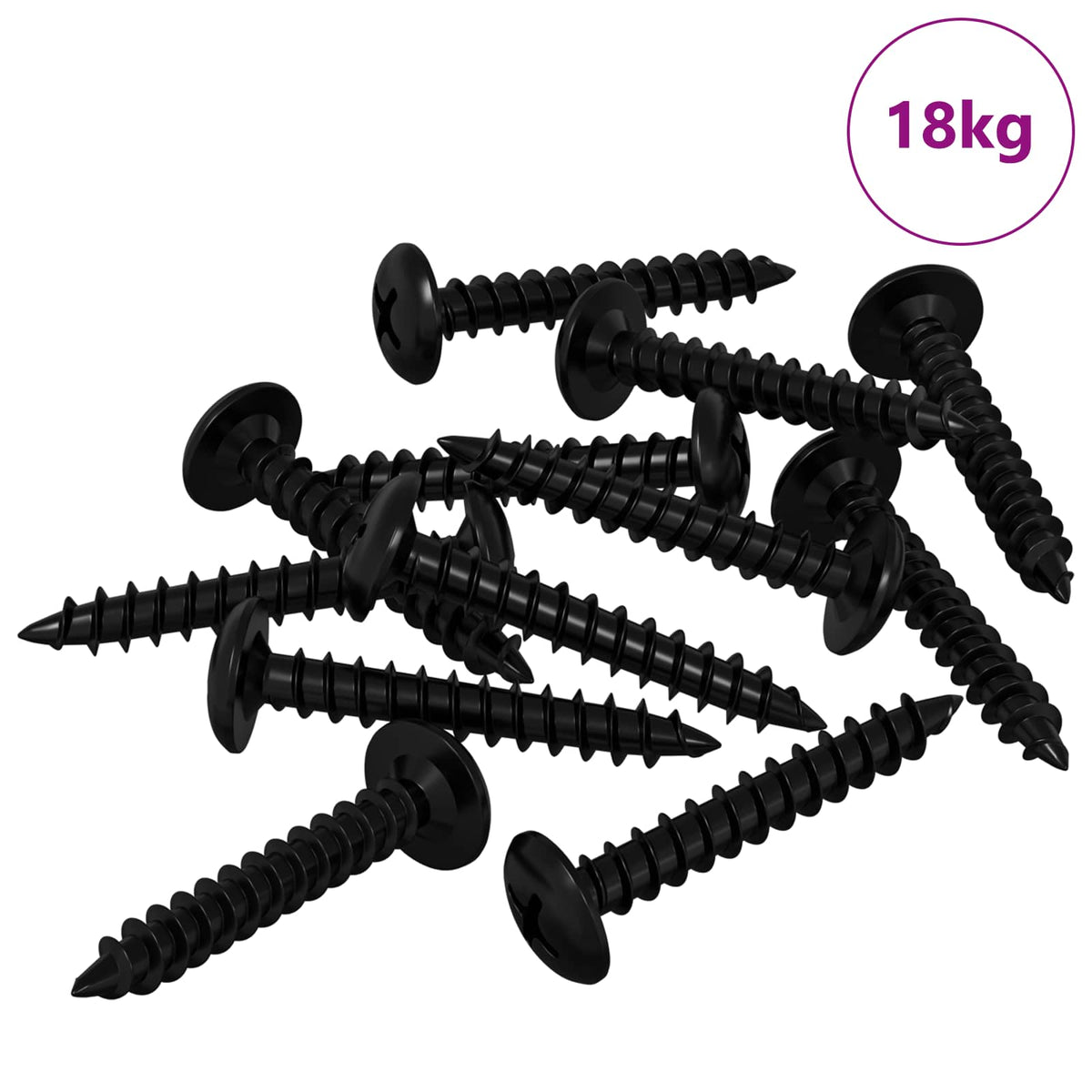 VidaXL clou autotaraudeur 9000 pcs acier noir