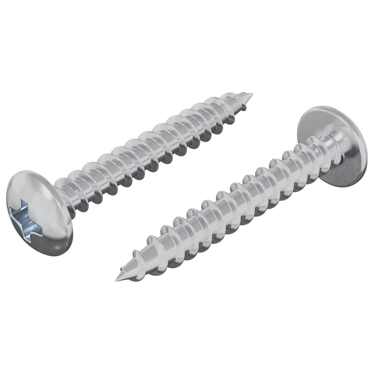 Vidaxxl vis à bois 2 pcs argent m4 x 28 mm fer
