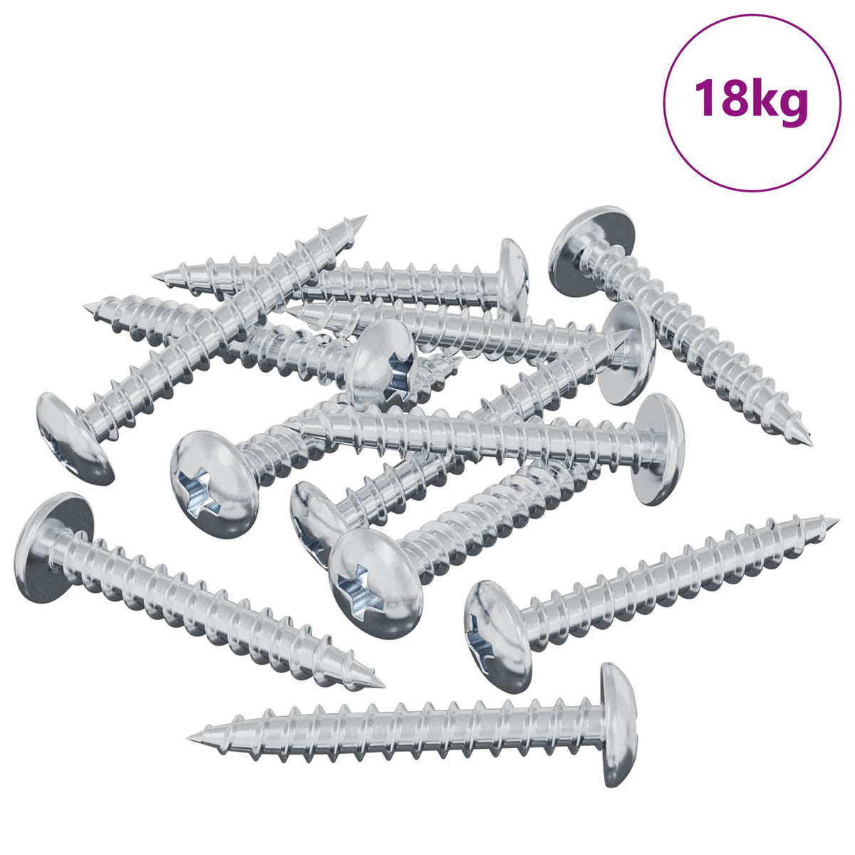 Vidaxxl vis à bois 8182 pcs argent m4 x 28 mm fer