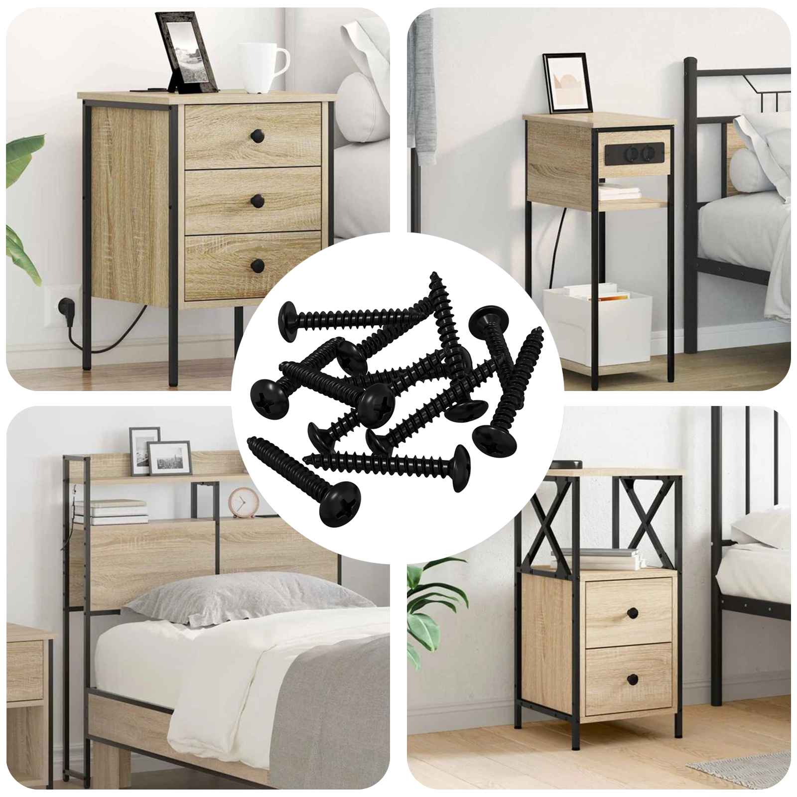 VidaXL clou de robinet 8219 pcs acier noir