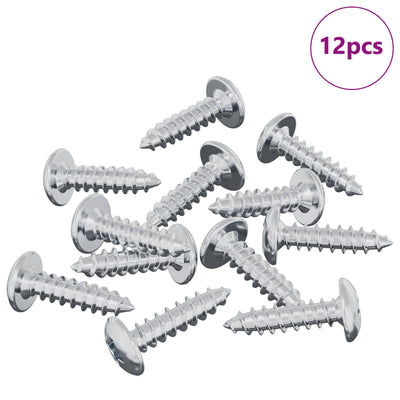 Vidaxl boulon 12 pcs argent m4 x 16 mm acier