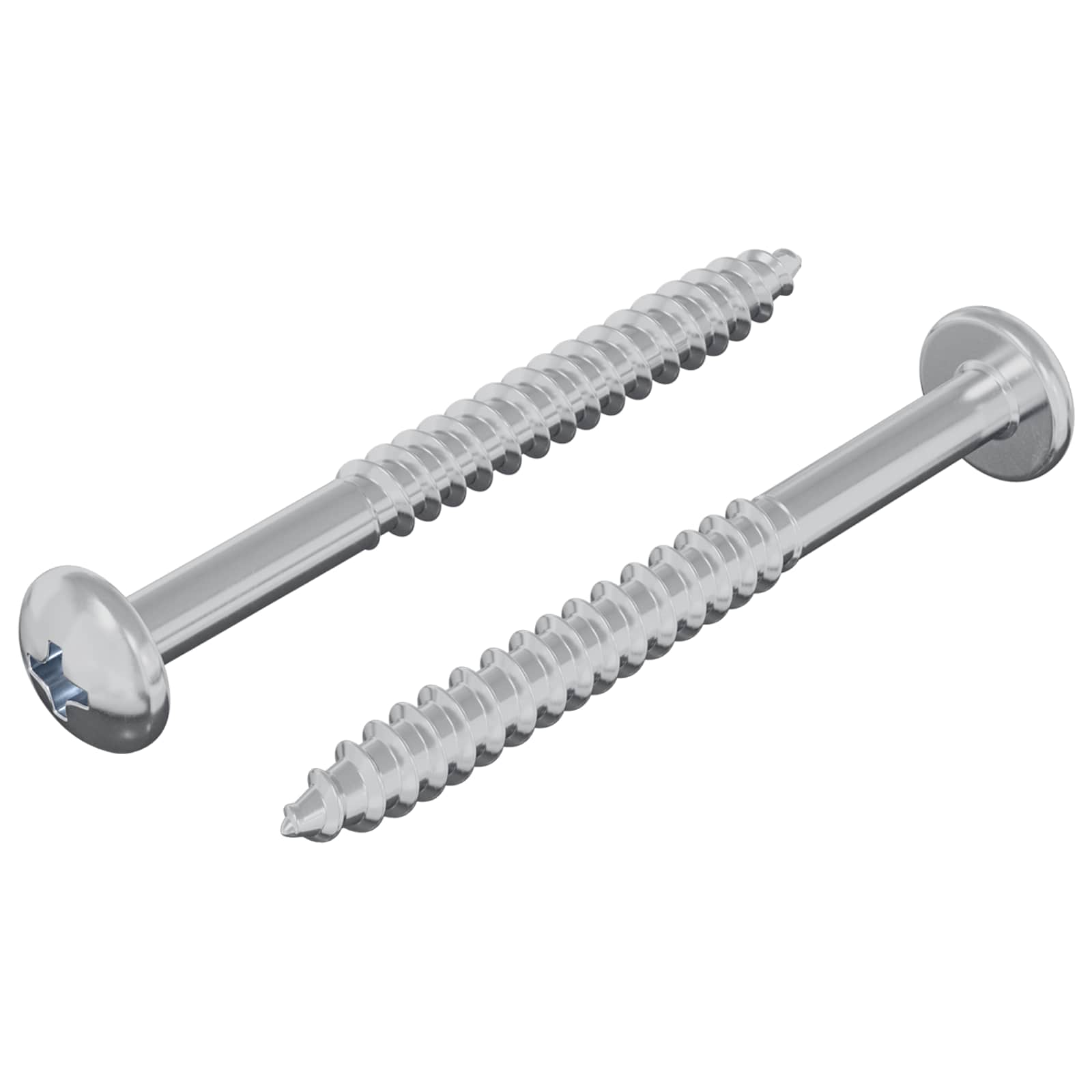 Vidaxl vis à bois 2 pcs argent 9,8 x 53 mm acier