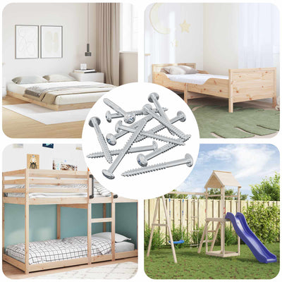 Vidaxxl vis à bois 12 pcs argent 9,8 x 53 mm acier