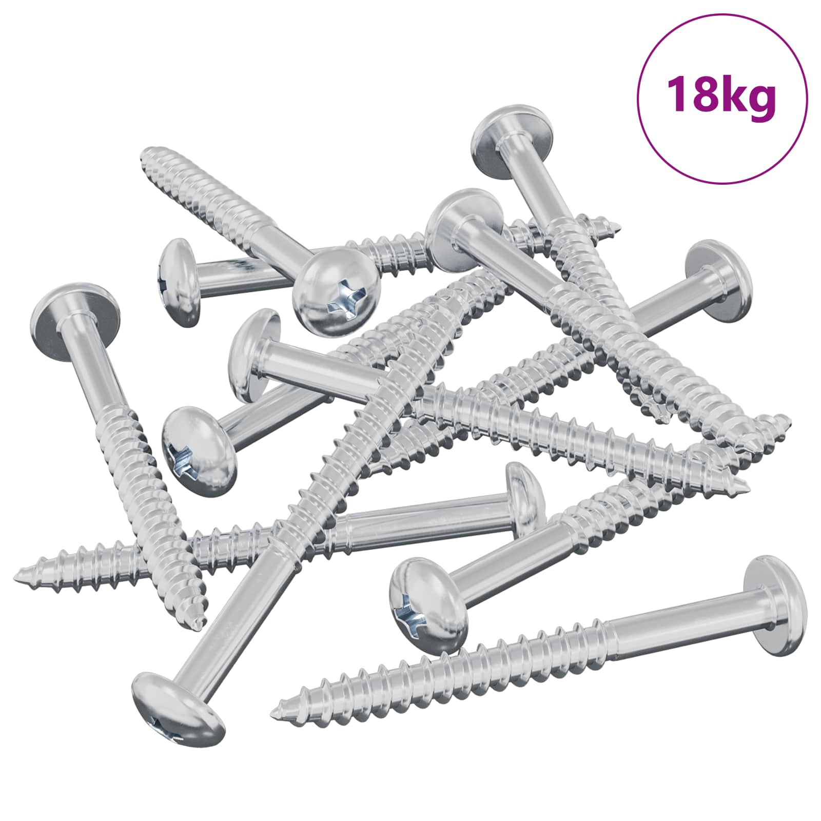 Vidaxxl vis à bois 3273 pcs argent 9,8 x 53 mm acier