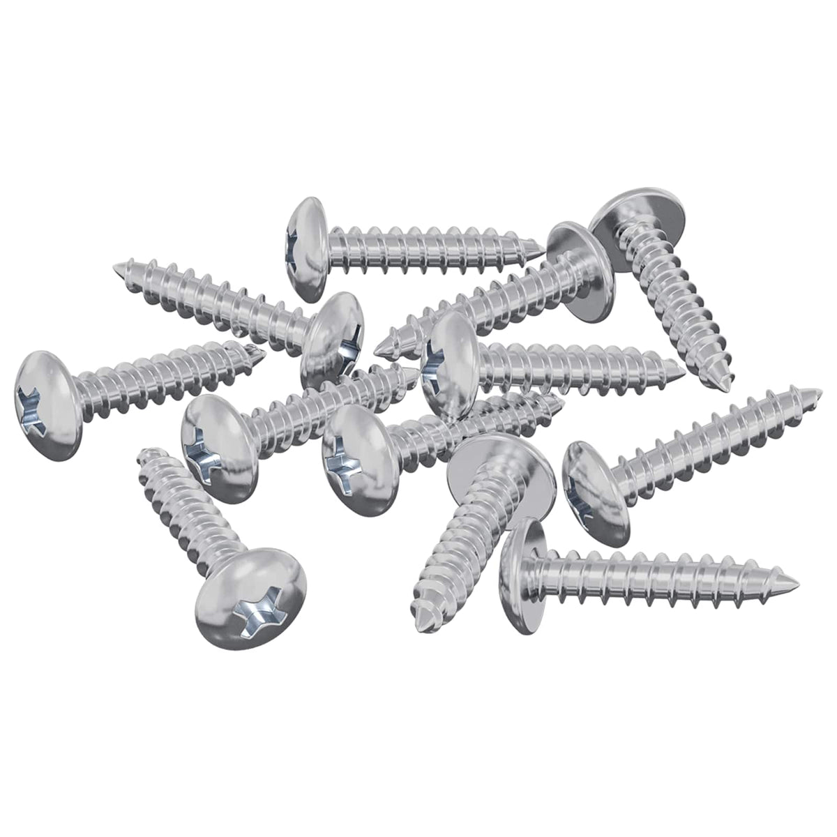 Vidaxl vis à bois 12 pcs argent m3,5 x 20 mm acier