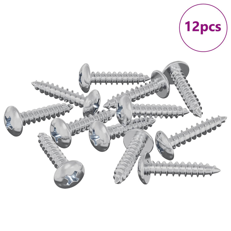 Vidaxl vis à bois 12 pcs argent m3,5 x 20 mm acier
