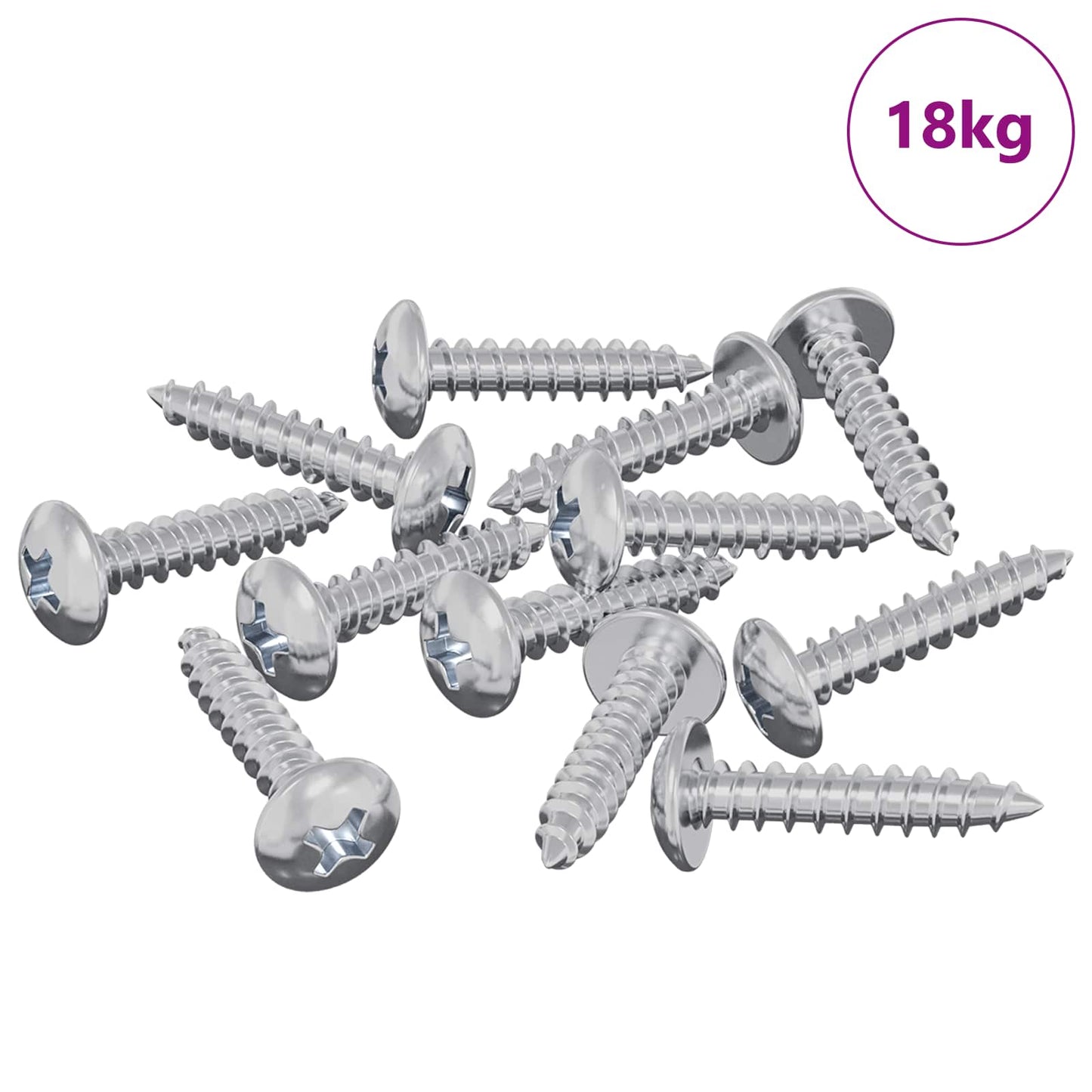 Vidaxxl vis à bois 10976 pcs acier argenté
