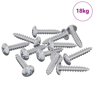 Vidaxxl vis à bois 10976 pcs acier argenté