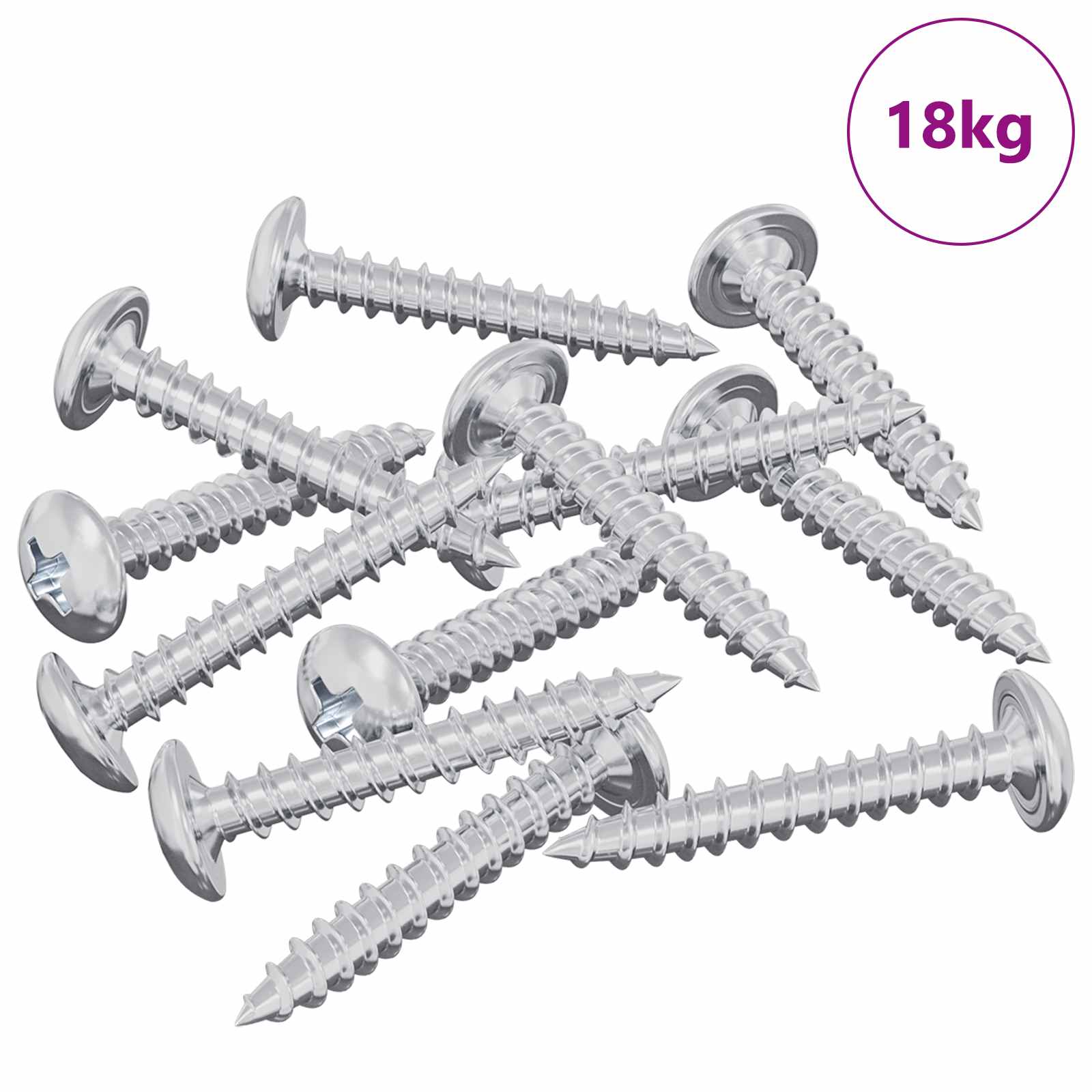 Vidaxxl vis à bois 9231 pcs acier argenté