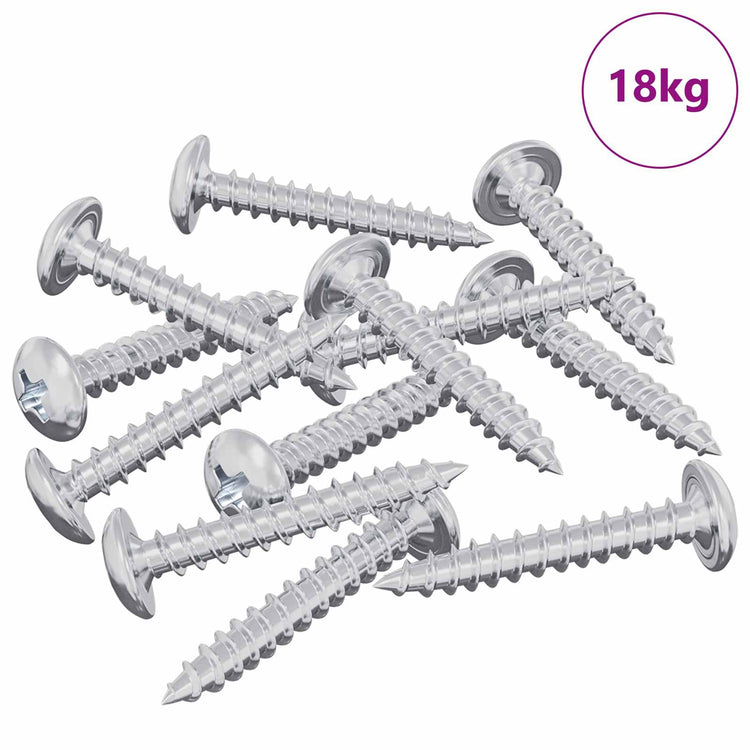 Vidaxxl vis à bois 9231 pcs acier argenté