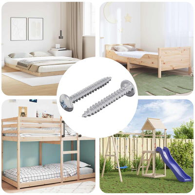 Vidaxxl vis à bois 2 pcs argent m4 x 28 mm acier