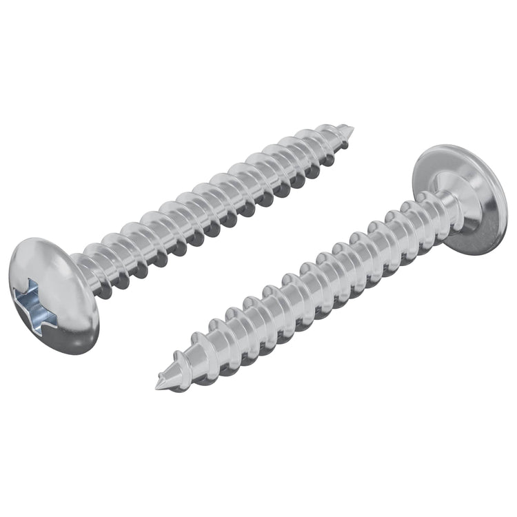 Vidaxxl vis à bois 2 pcs argent m4 x 28 mm acier