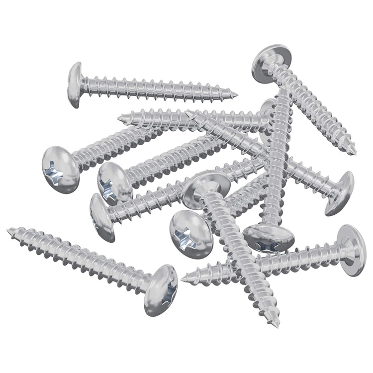 Vidaxxl vis à bois 12 pcs argent m4 x 28 mm acier