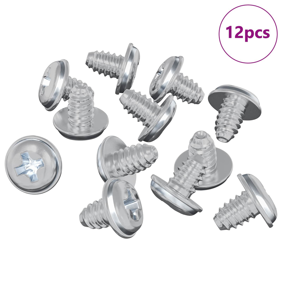 Vidaxl vis de verrouillage 12 pièces argent m4 x 5 mm fer