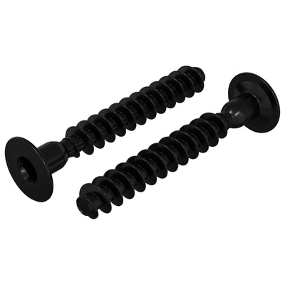 VidaXL vis à tête creuse 2 pcs noir m5 x 40 mm fer