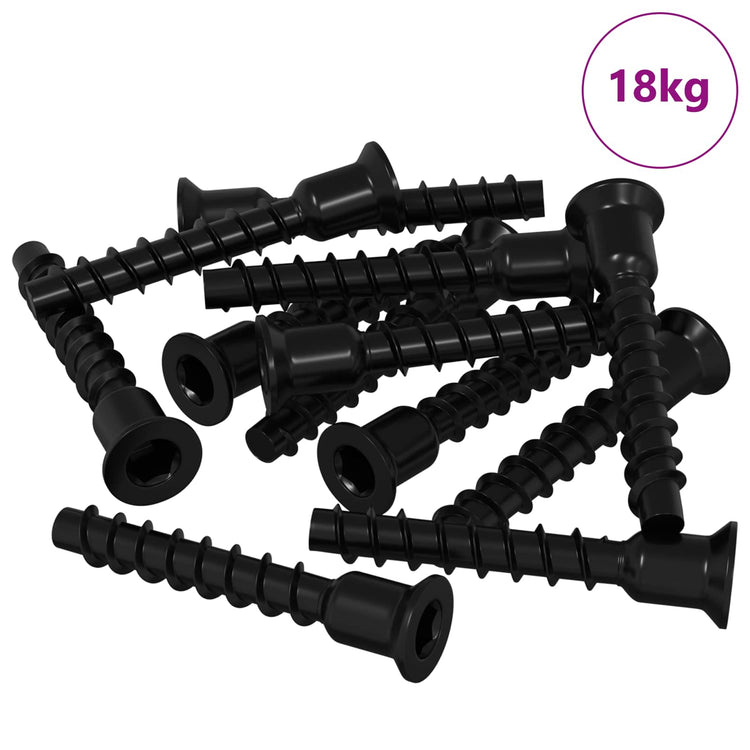 VidaXL vis à tête creuse 3072 pcs noir 7 x 40 mm fer