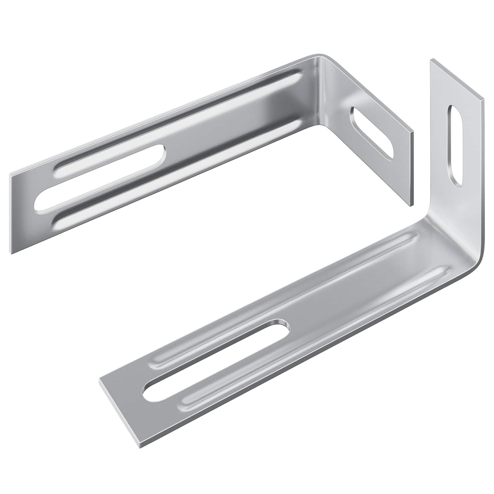 VidaXL support anti-basculement uni 2 pcs argent 74,5 x 15 x 32 mm fer
