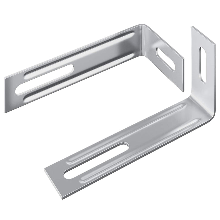 VidaXL support anti-basculement uni 2 pcs argent 74,5 x 15 x 32 mm fer