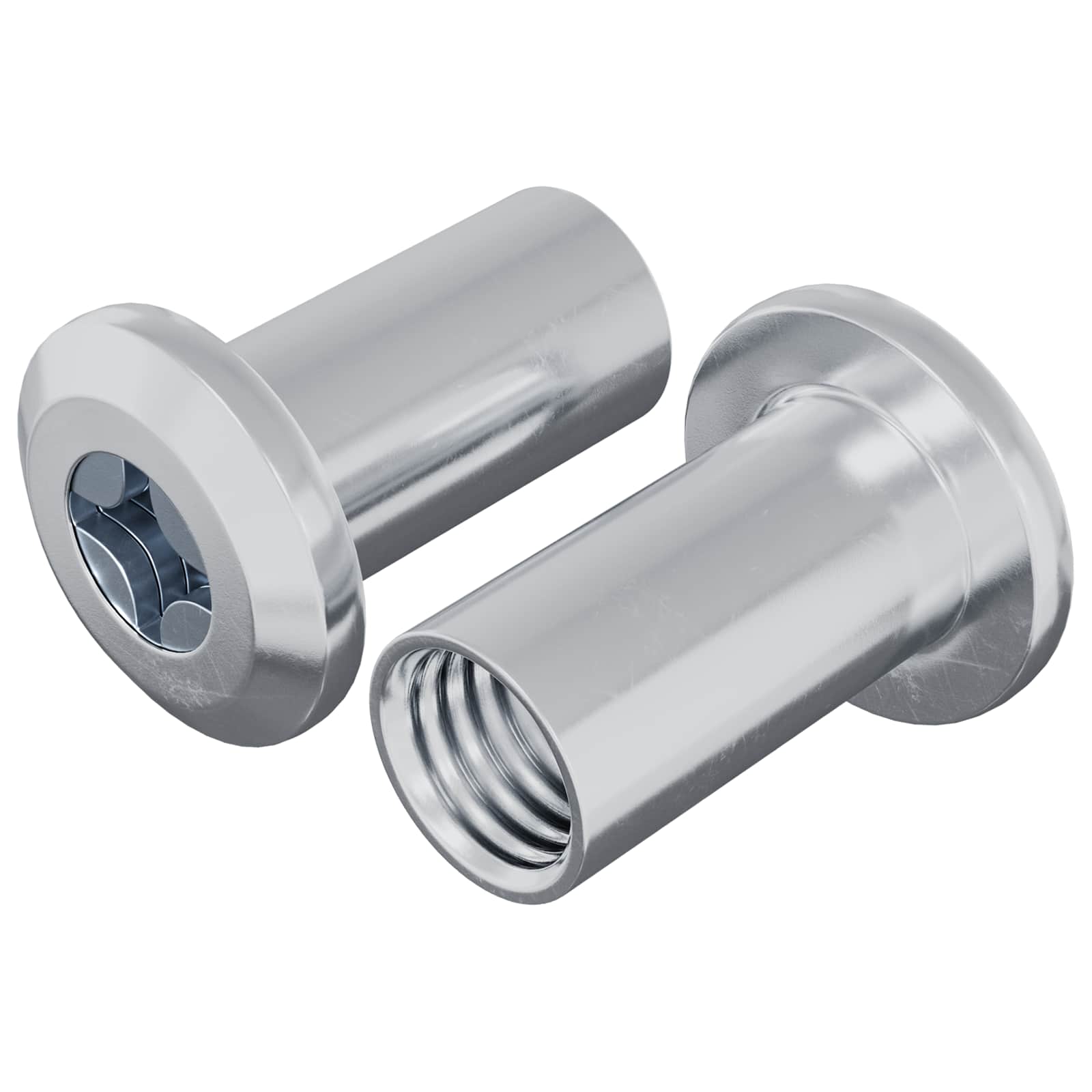 Vidaxl contre-écrou 2 pcs nickel m6 x 25 mm acier
