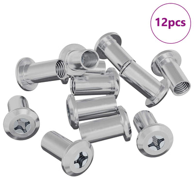Vidaxl contre-écrou 12 pcs nickel m6 x 25 mm acier