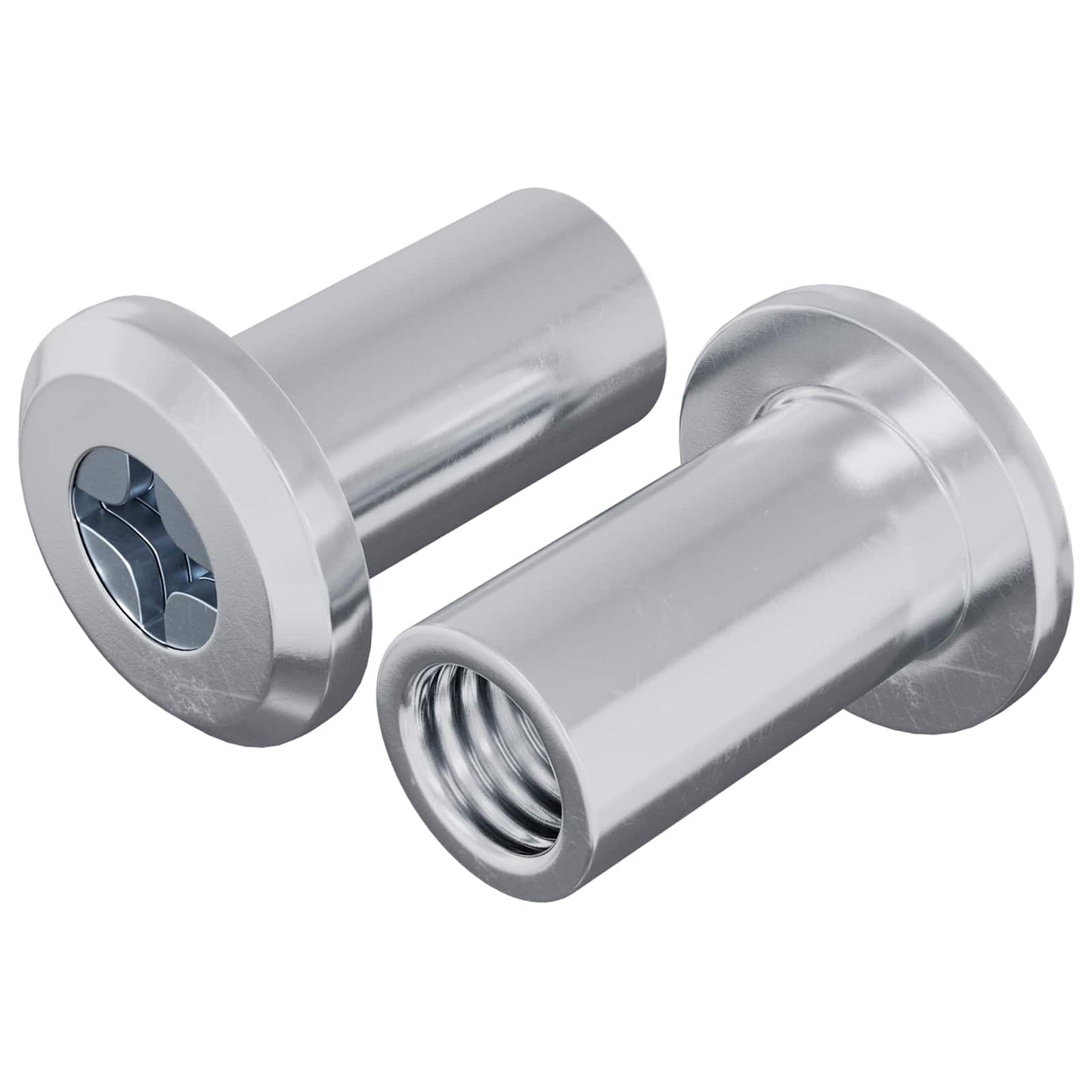 Vidaxx contre-écrou 2 pcs argent m6 x 15 mm acier