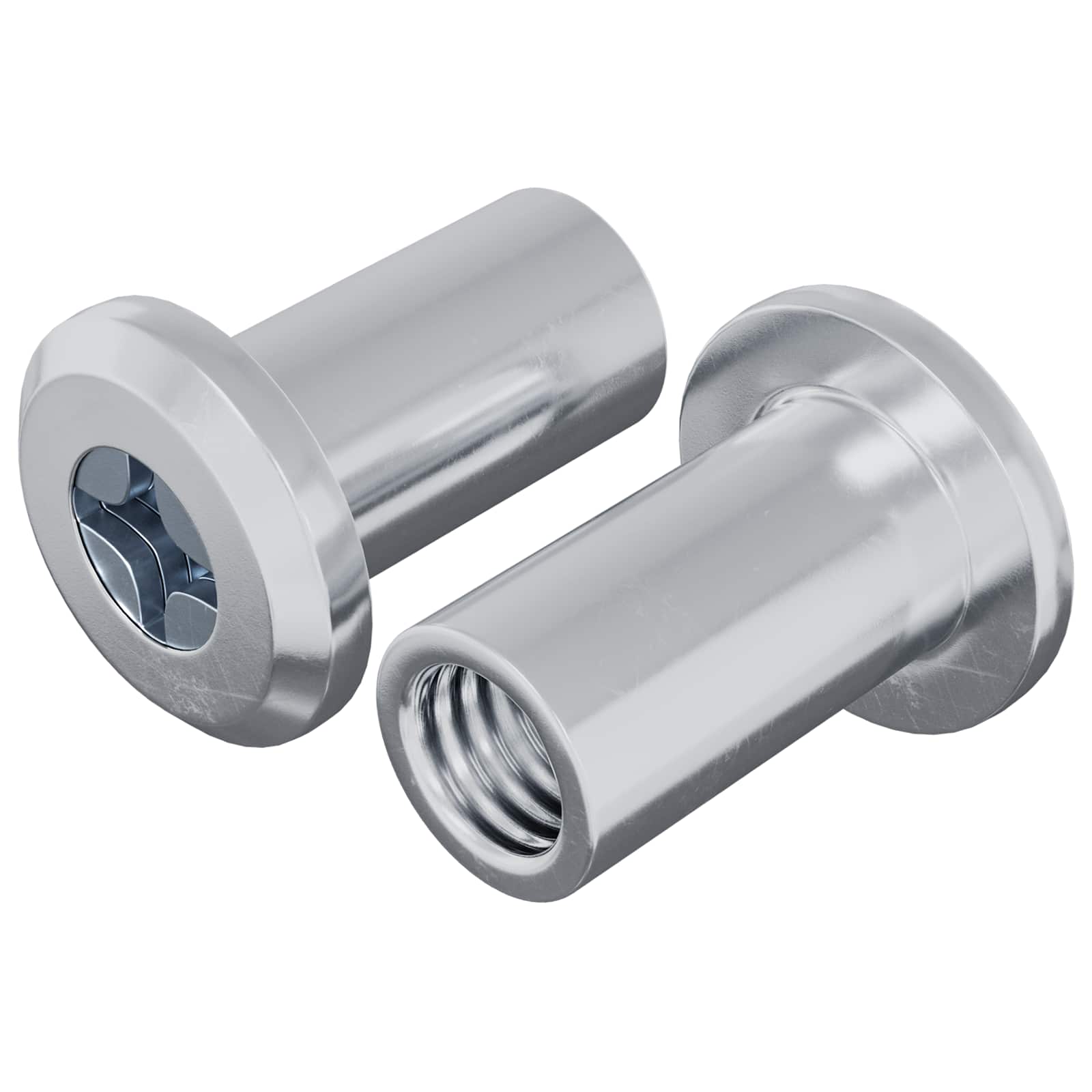 Vidaxx contre-écrou 2 pcs argent m6 x 15 mm acier