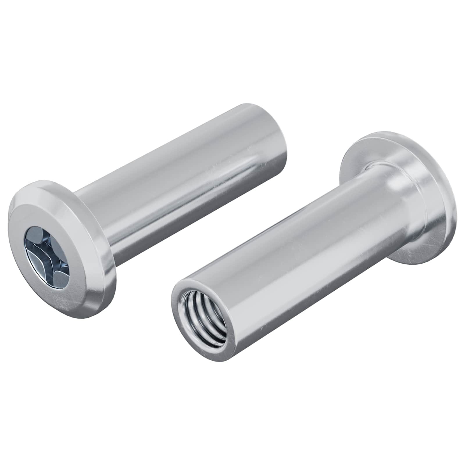 Vidaxx contre-écrou 2 pcs argent m6 x 15 mm acier