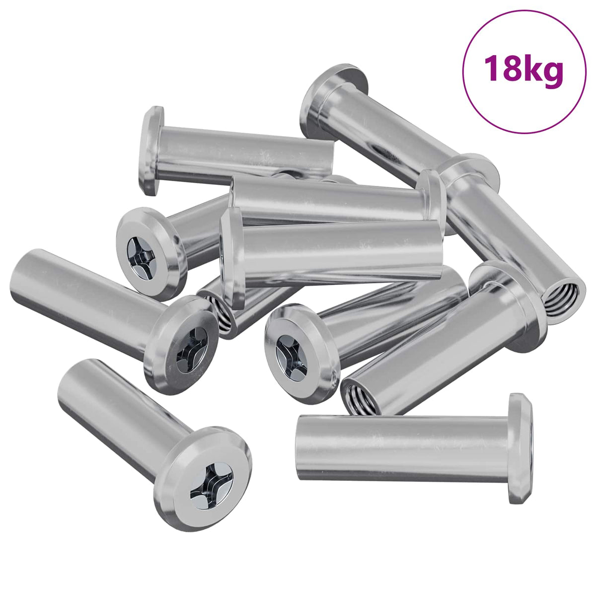 VidaXL contre-écrou 2857 pcs acier argenté
