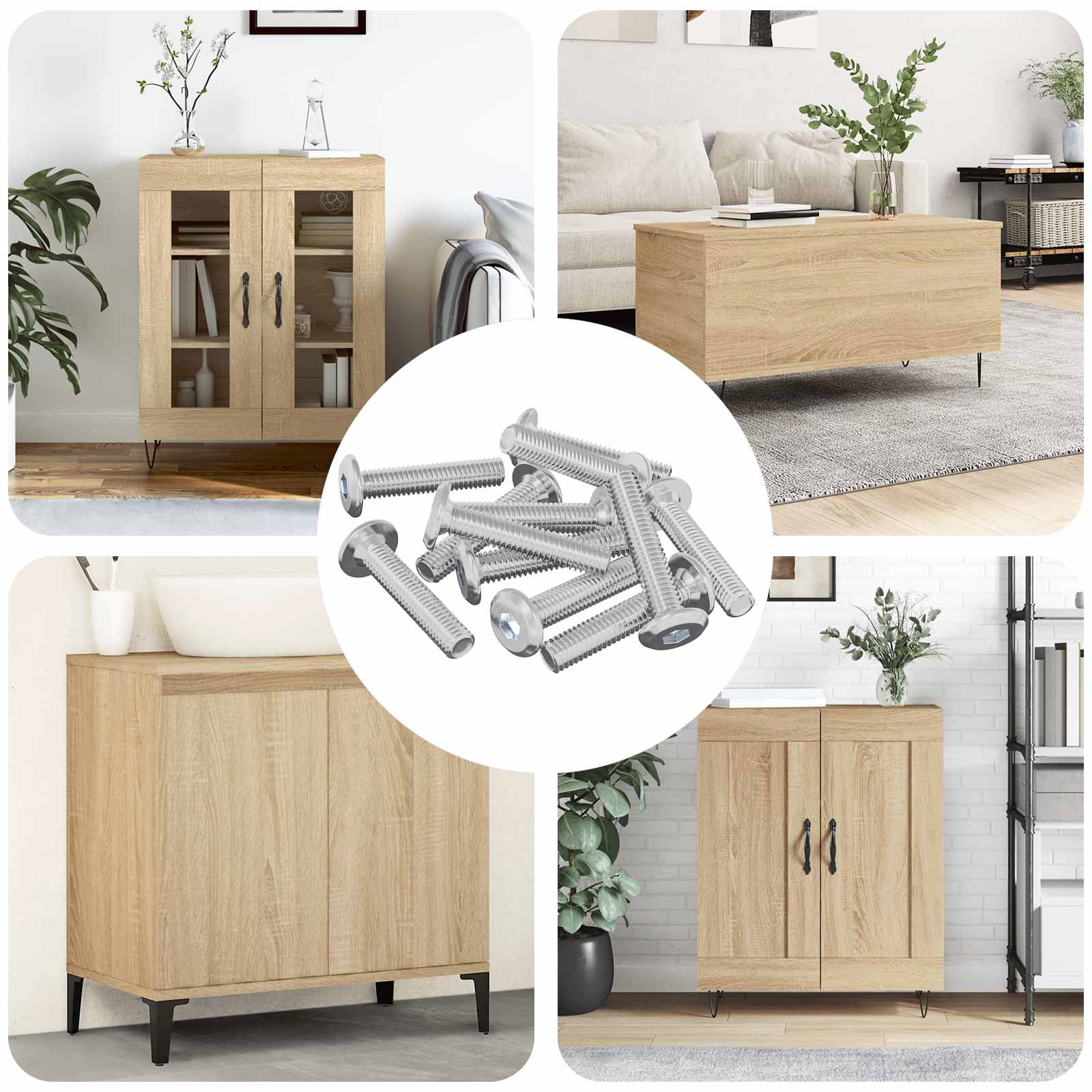Vidaxl vis de verrouillage uni 2647 pcs acier argenté