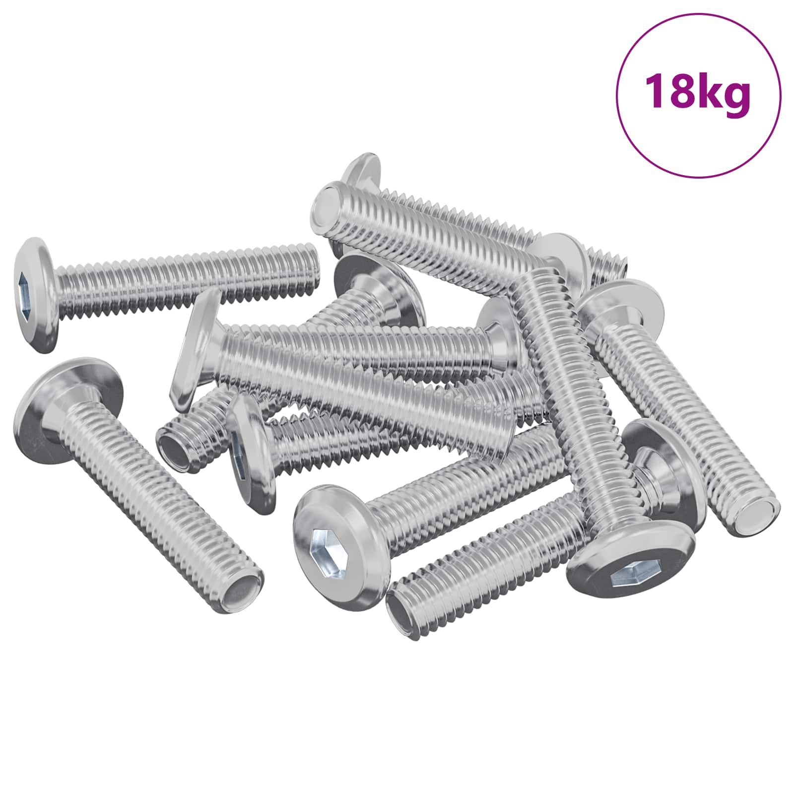 Vidaxl vis de verrouillage uni 2647 pcs acier argenté