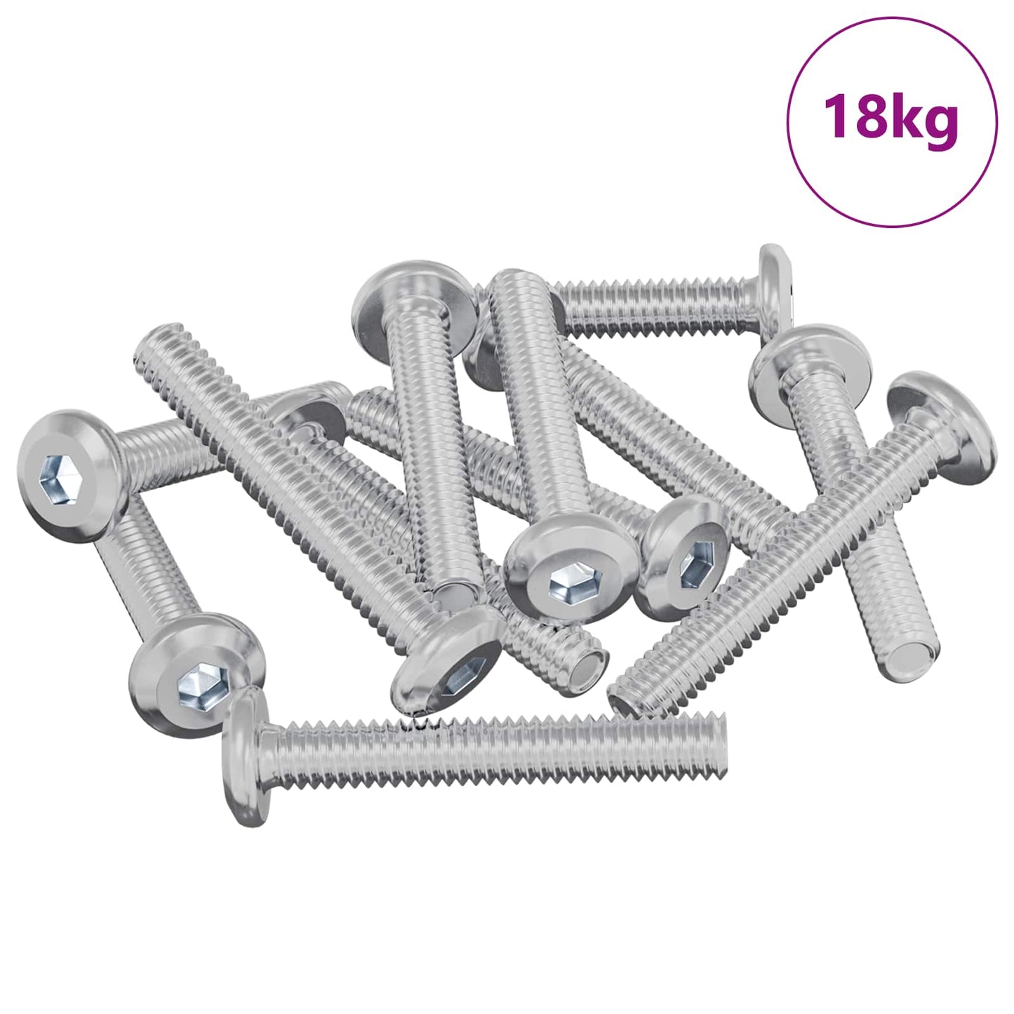Vidaxl vis de verrouillage uni 2514 pcs acier argenté