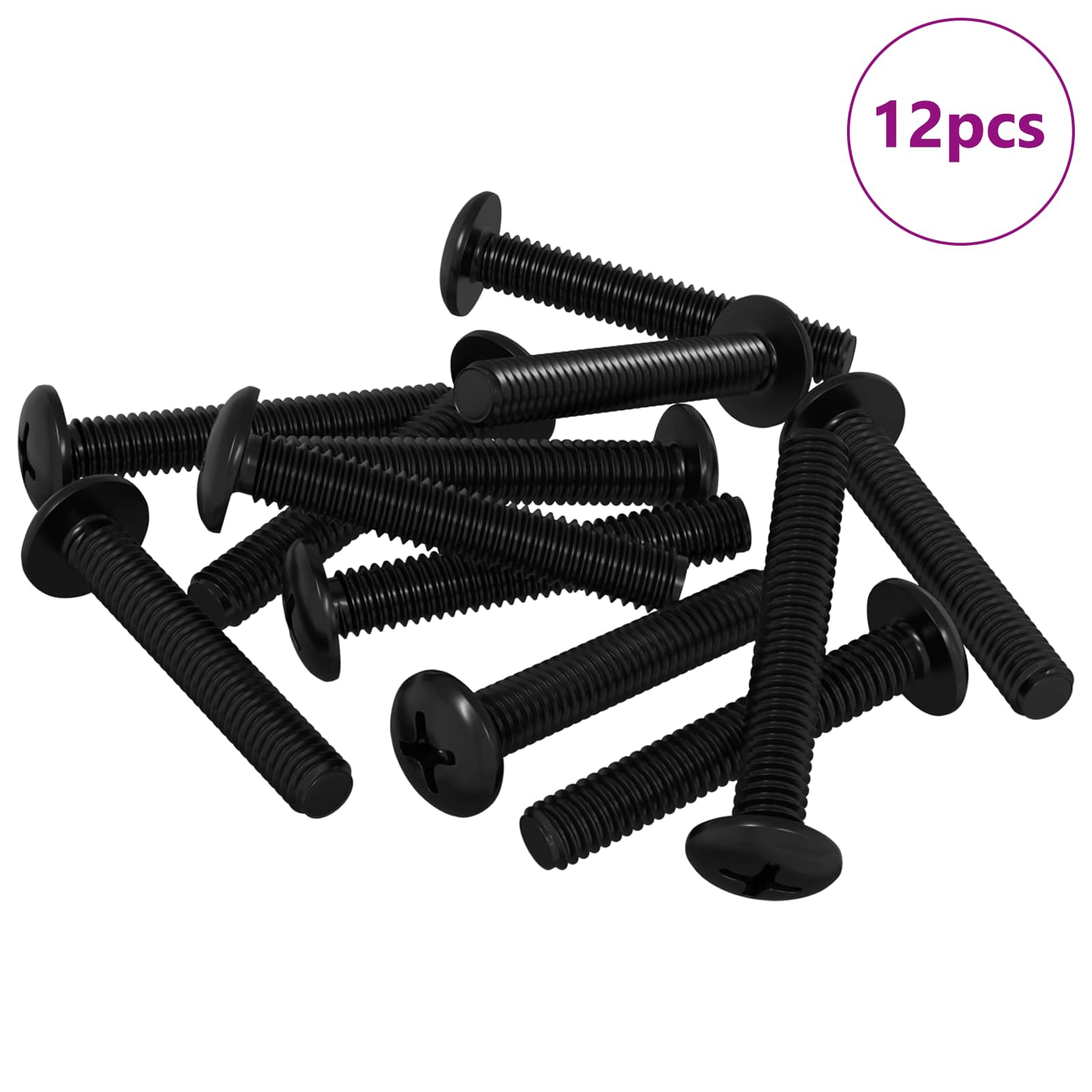 Vidaxl boulon 12 pcs argent 5 x 30 mm fer