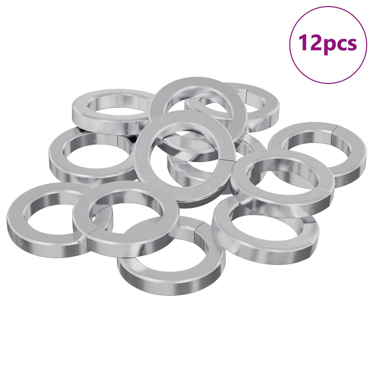 Vidaxl rondelle élastique 12 pcs blanc 13 x 1 mm fer