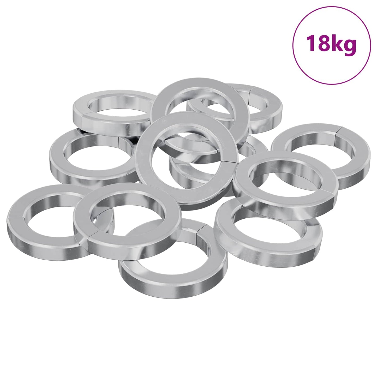 VidaXL rondelle élastique 15929 pcs fer blanc
