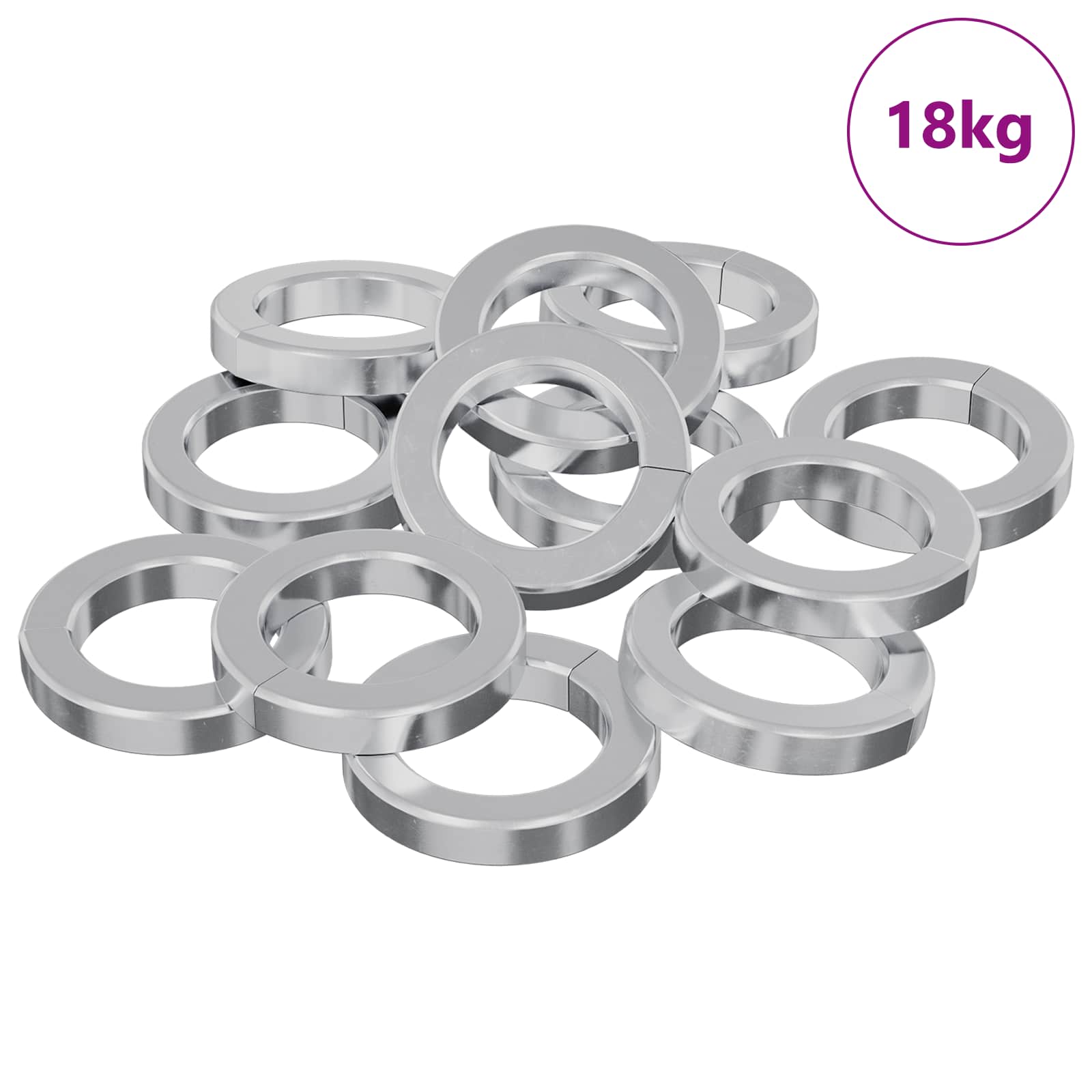 VidaXL rondelle élastique 15929 pcs fer blanc