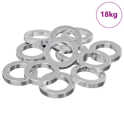 VidaXL rondelle élastique 15929 pcs fer blanc