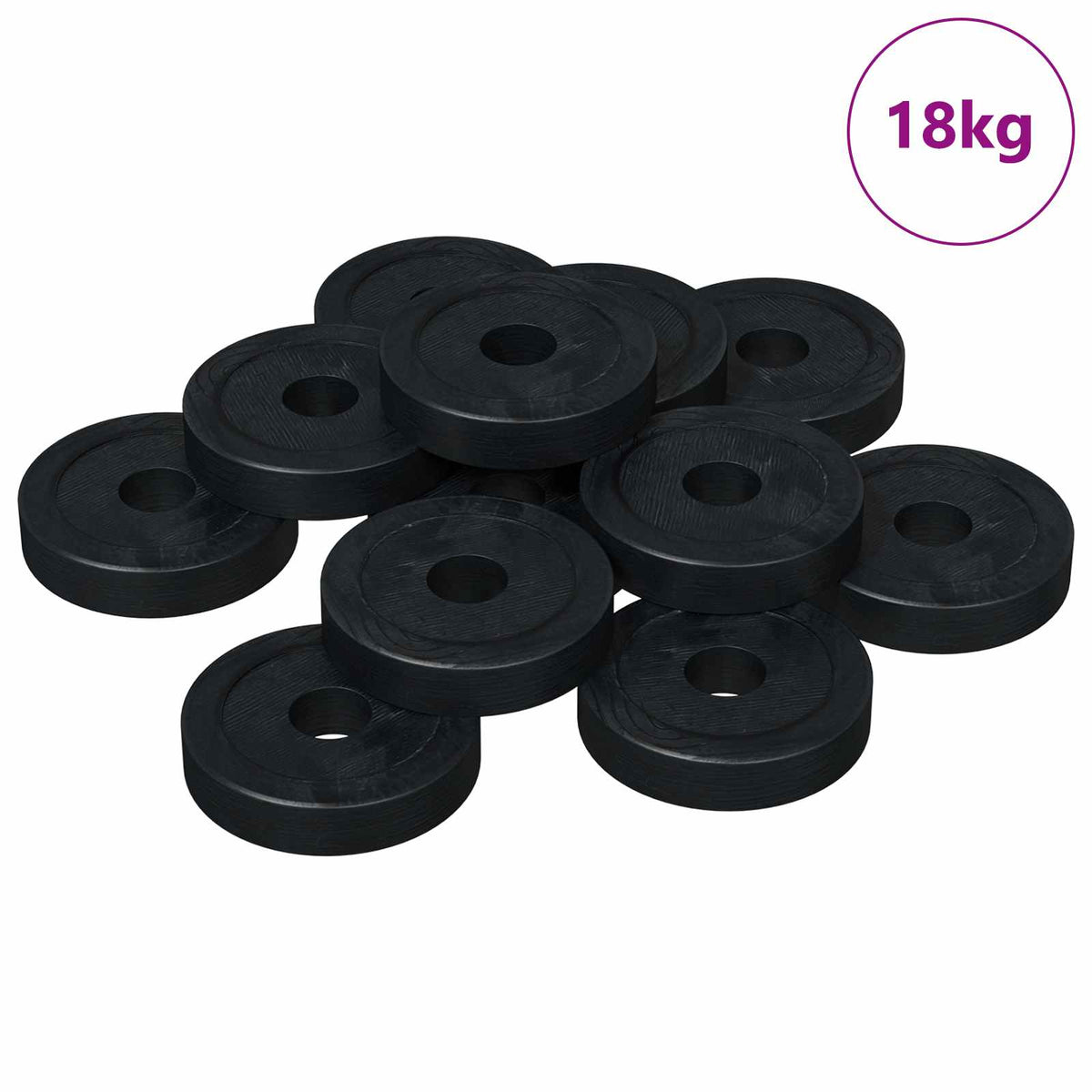 Vidaxxl adapté aux anneaux plats 36000 pcs noir ∅15 x 3 mm