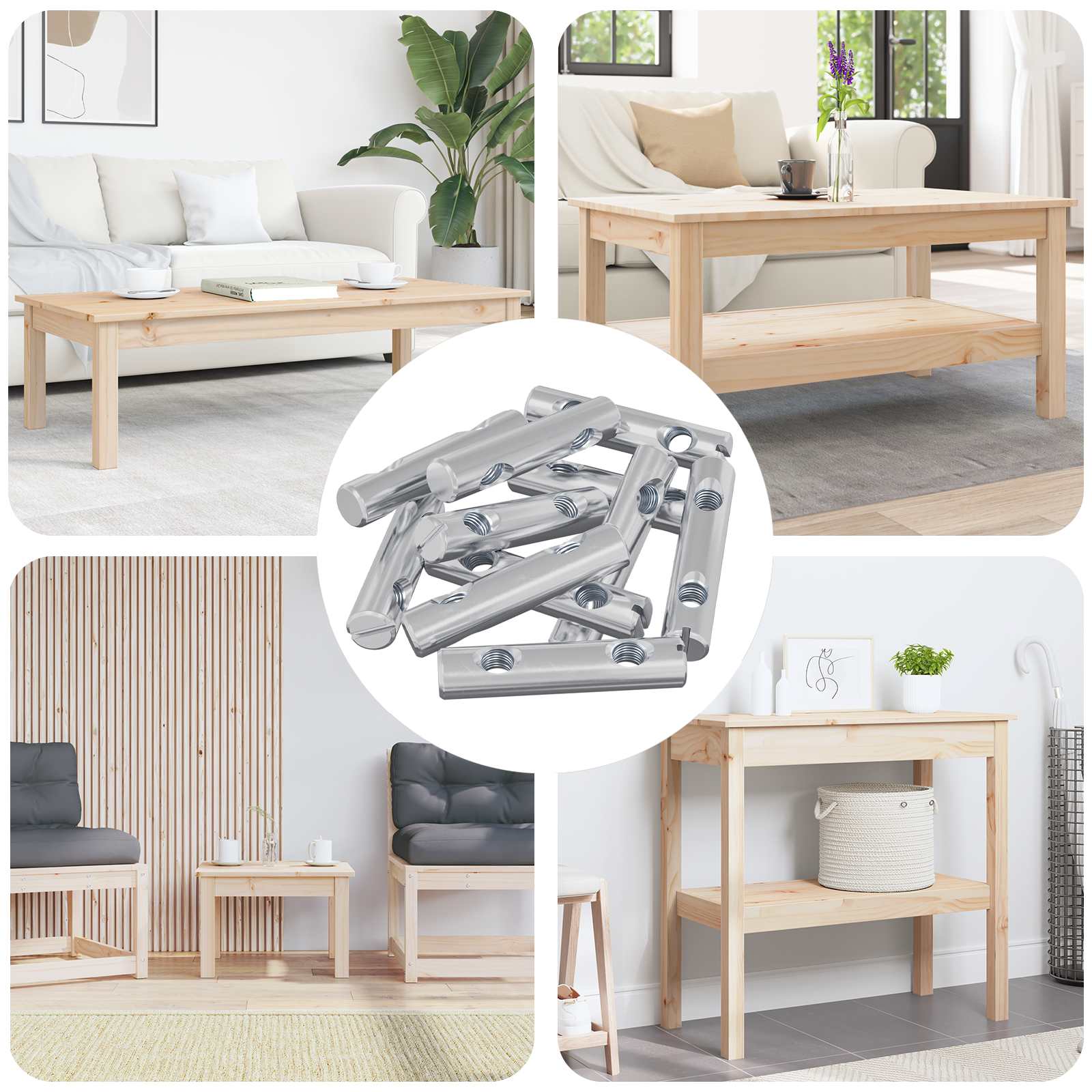 Vidaxxl écrou 413 pcs fer galvanisé 60 x 12 mm