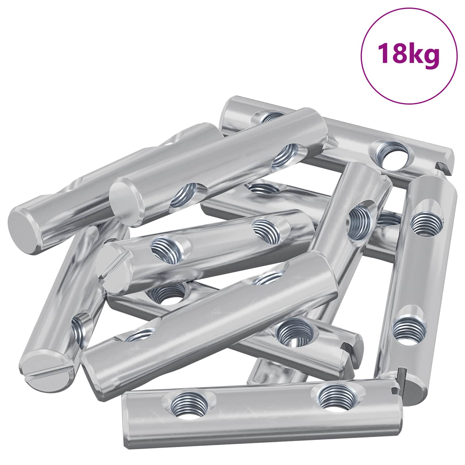 Vidaxxl écrou 413 pcs fer galvanisé 60 x 12 mm