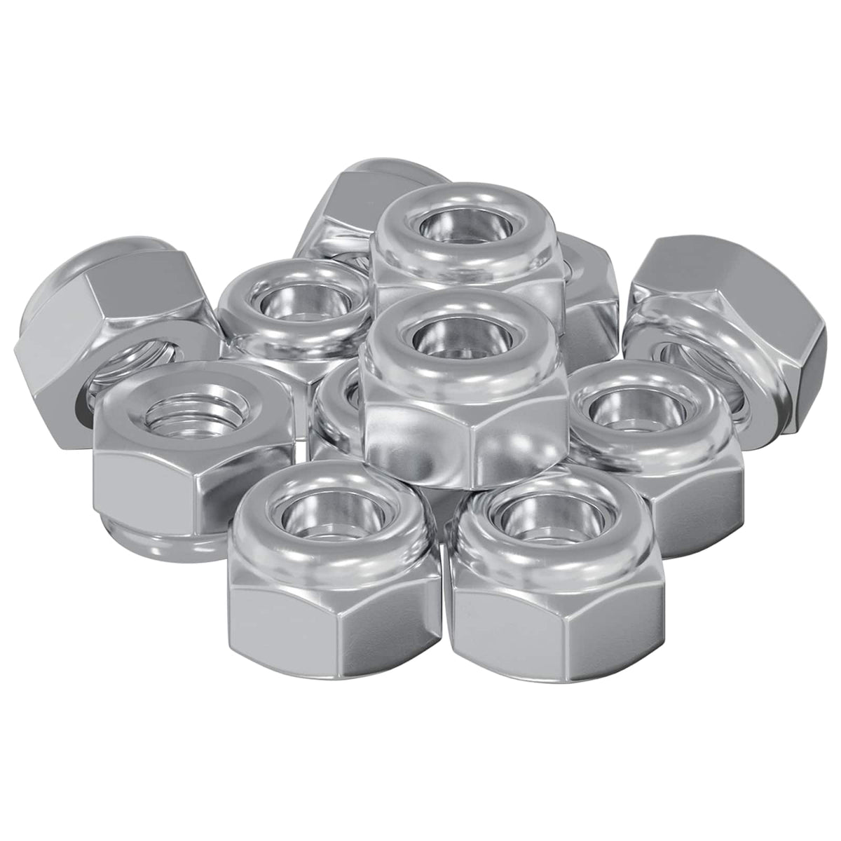 Vidaxxl écrou 9574 pcs argent m6 x 10 mm fer