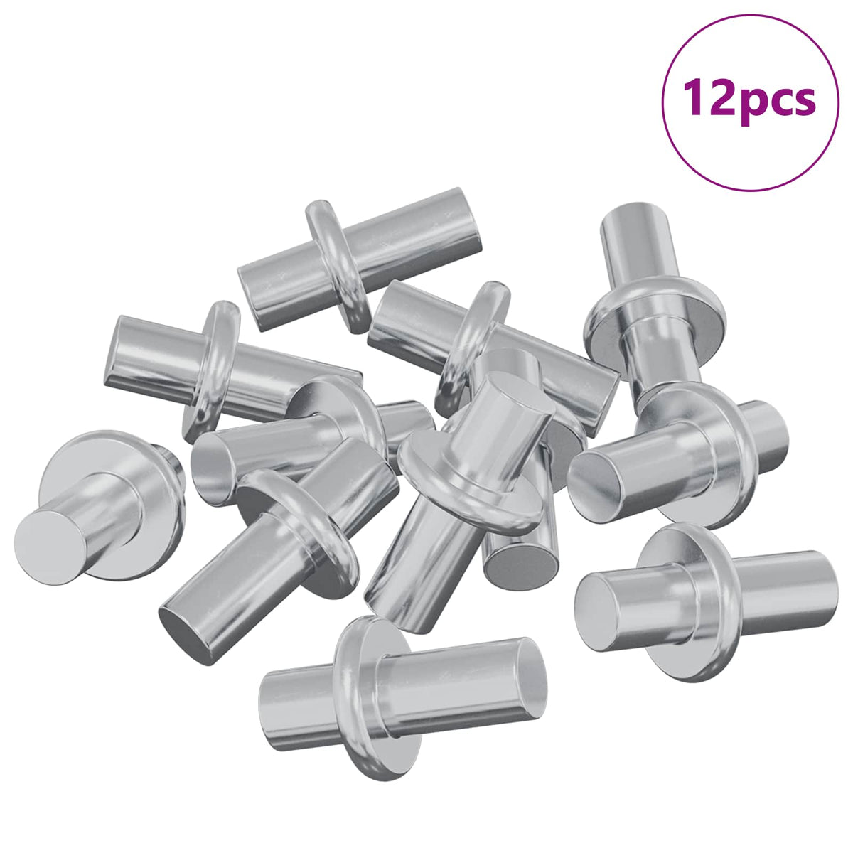 Vidaxxl crochet d'étagère 12 pcs argent 8,6 x 8,6 x 14,6 mm acier