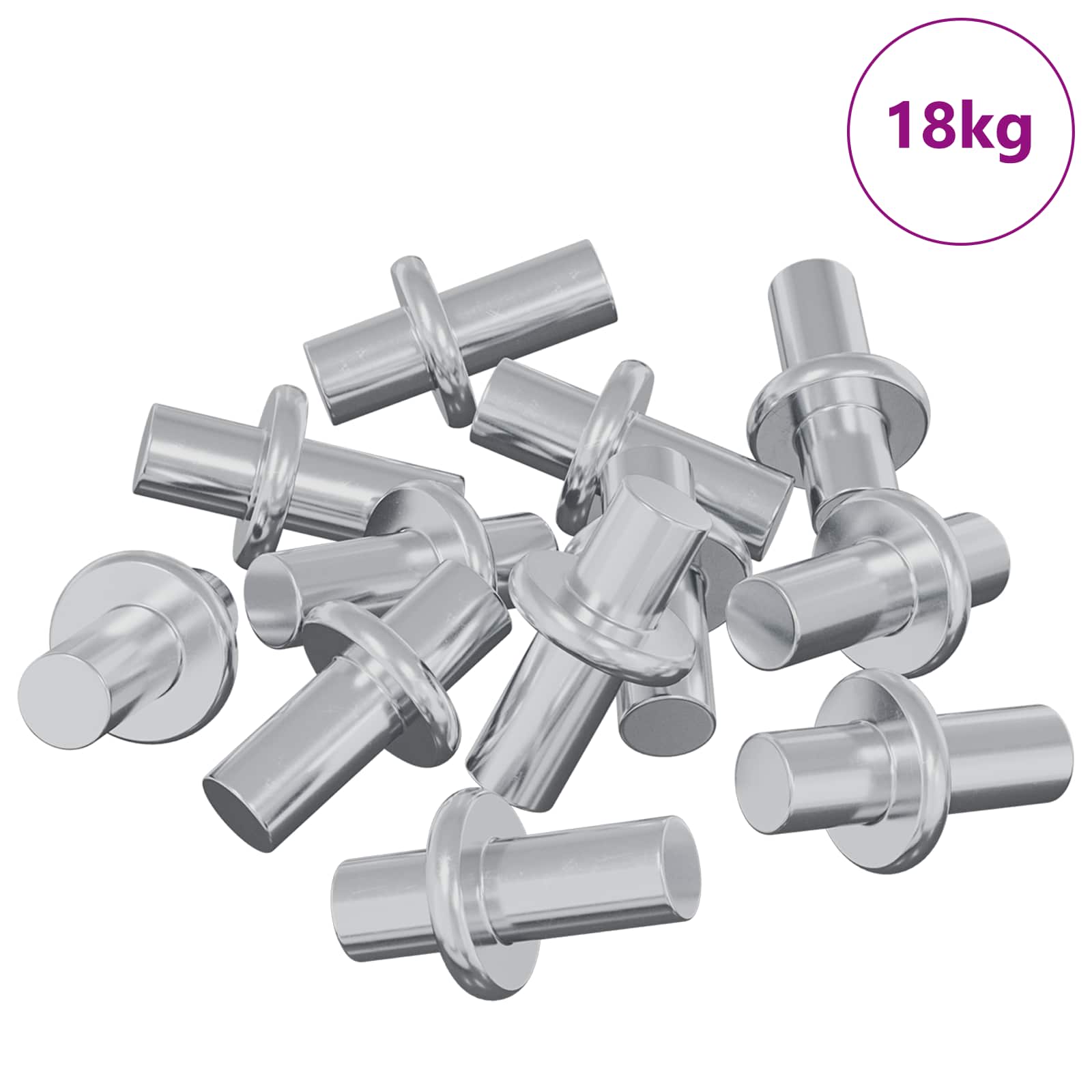 Vidaxxl crochet d'étagère 4500 pcs argent 8,6 x 8,6 x 14,6 mm acier